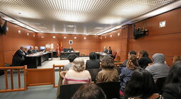 Imagen de la primera sesión del juicio contra los antiabortistas.