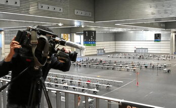 Opositores en una de las pruebas de OPE en Bizkaia.