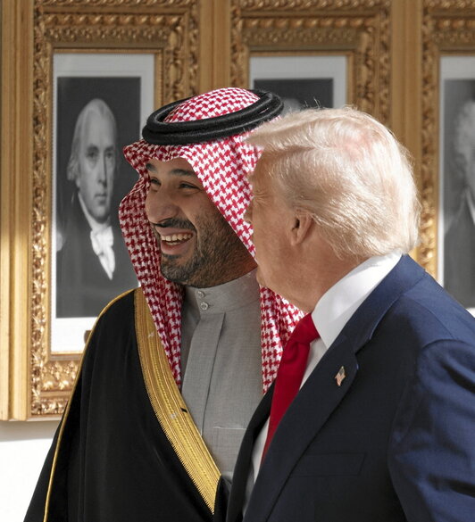 El príncipe saudí Mohamed Bin Salman, junto a Donald Trump.