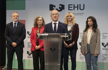 El rector de la EHU Joxerramon Bengoetxea ha expuesto las necesidades de la universidad este miércoles en Gasteiz.