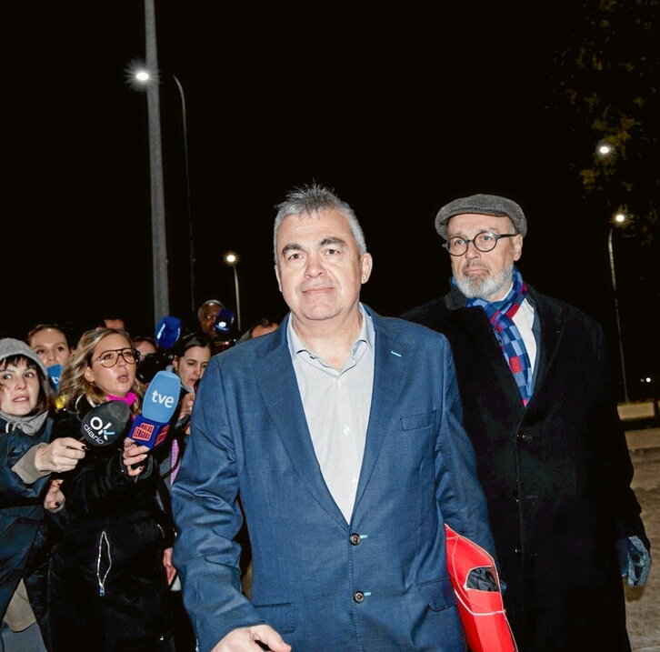 Santos Cerdán, a su salida de la cárcel.