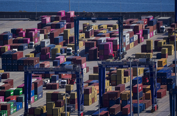 Imagen del puerto de Bilbo.