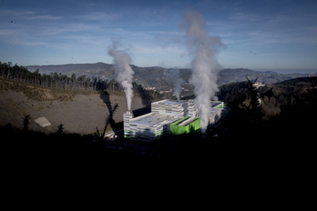 La incineradora de Zubieta, en un momento no relacionado con el incendio de octubre.