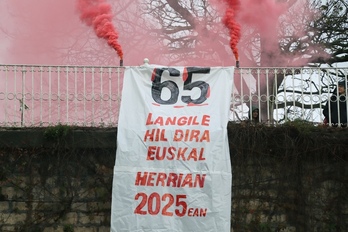 Protesta realizada este jueves para denunciar las muertes laborales en 2025.