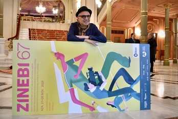 Carlos Berger, esta mañana en el Teatro Arriaga.