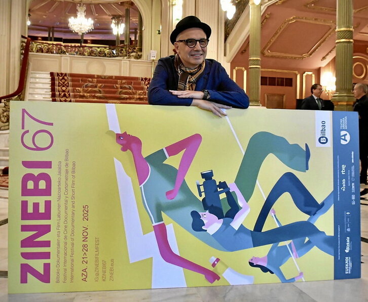 Carlos Berger, ayer en el Teatro Arriaga.