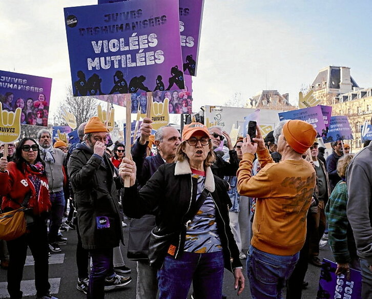 Manifestación por el 8 de Marzo en París.