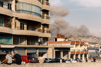 Un bombardeo israelí en el sur del Líbano, el 10 de noviembre de 2025.