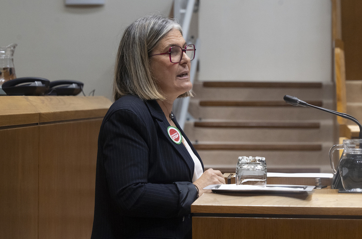 Nerea Kortajarena Gasteizko Parlamentuan, artxiboko irudi batean.