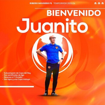 El técnico catalán Juanito, nuevo inquilino del banquillo del Ribera Navarra de Tutera.