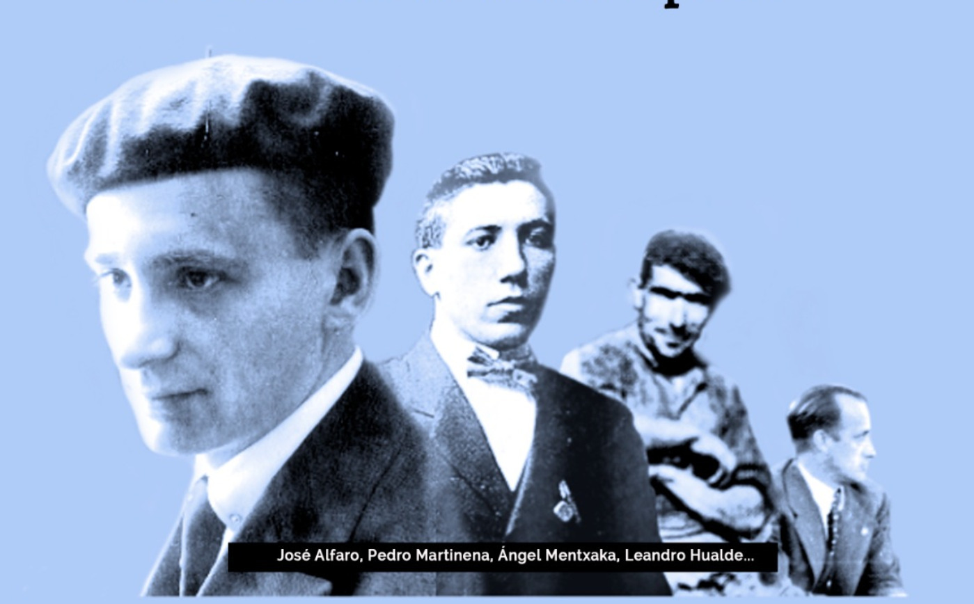 Fotomontaje de José Alfaro, Pedro Martinena, Angel Mentxaka y Leandro Hualde. (OSASUNA MEMORIA)