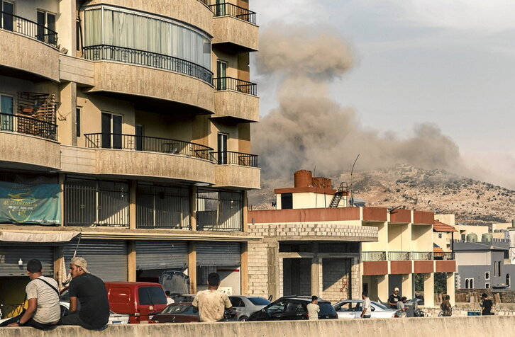 Un bombardeo israelí en el sur del Líbano, el 10 de noviembre de 2025.