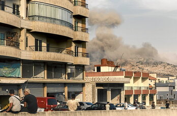 Un bombardeo israelí en el sur del Líbano, el 10 de noviembre de 2025.