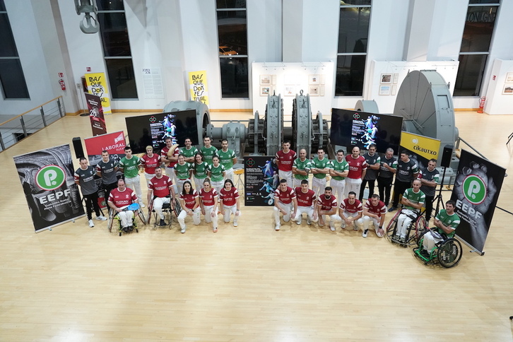 36 metroko Nazioen Ligan parte hartuko duten Euskal Selekzioko kirolariak.