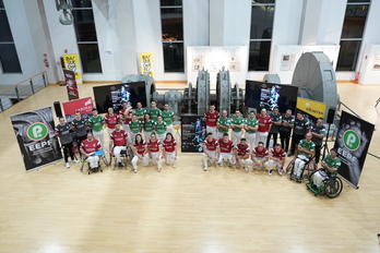 36 metroko Nazioen Ligan parte hartuko duten Euskal Selekzioko kirolariak.