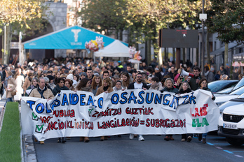 Manifestación celebrada este sábado en Tolosa.