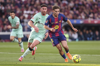 Fermín fue una pesadilla para la defensa bilbaina.