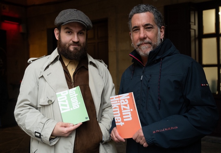 Joannes Jauregi eta Gotzon Barandiaran, gaur, Donostian.