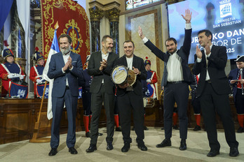 Entrega del Tambor de Oro del pasado 20 de enero, que premió a la productora Moriarti. 