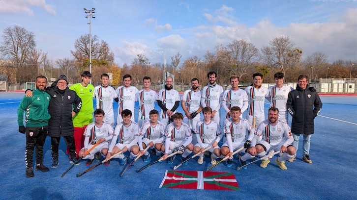 Belar hockeyko euskal selekzioa Austrian.