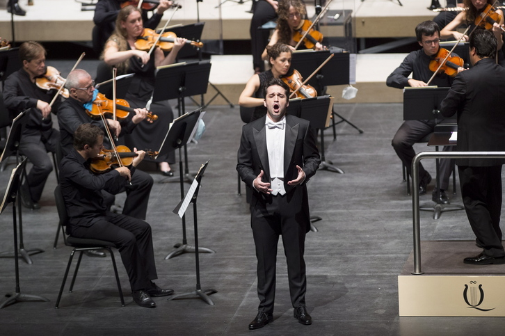 Xabier Anduaga, durante un concierto en la Quincena Musical donostiarra.