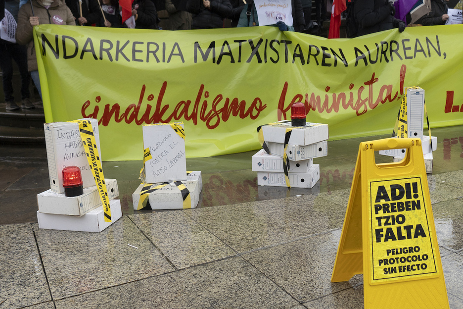 Movilización de LAB en Iruñea. Movilización de LAB en Iruñea.