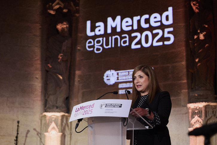 La consejera San José, en la celebración del Día de la Merced, patrona carcelaria, en Gasteiz.