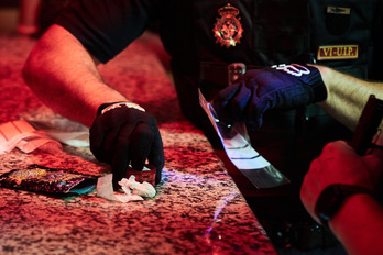 Redada policial en un club de Noain el pasado julio.