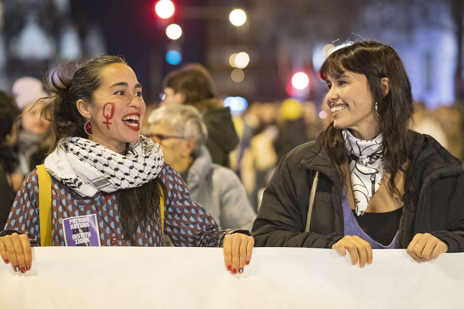 Animada movilización en Bilbo. Animada movilización en Bilbo.