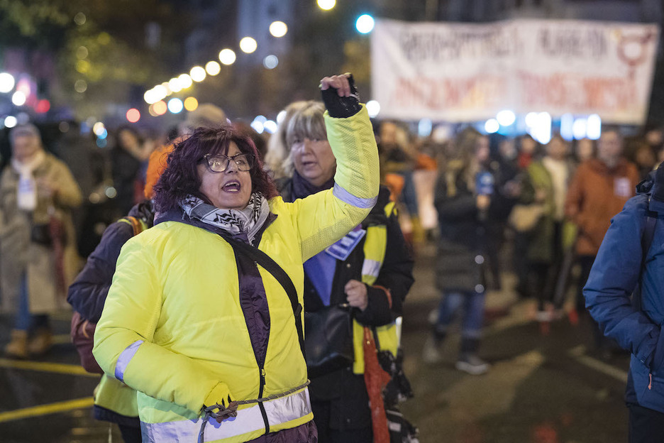 La marcha de Bilbo, por la Gran Vía. La marcha de Bilbo, por la Gran Vía.