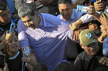 Nicolás Maduro, durante una manifestación con motivo del Día de la Juventud en Caracas, el pasado 13 de noviembre.