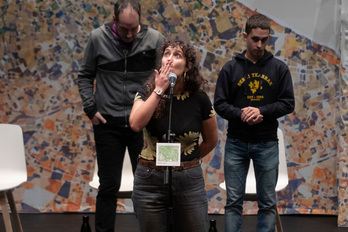 Amaia Elizagoienen agur muxua Tafallan elkartutako zaleei