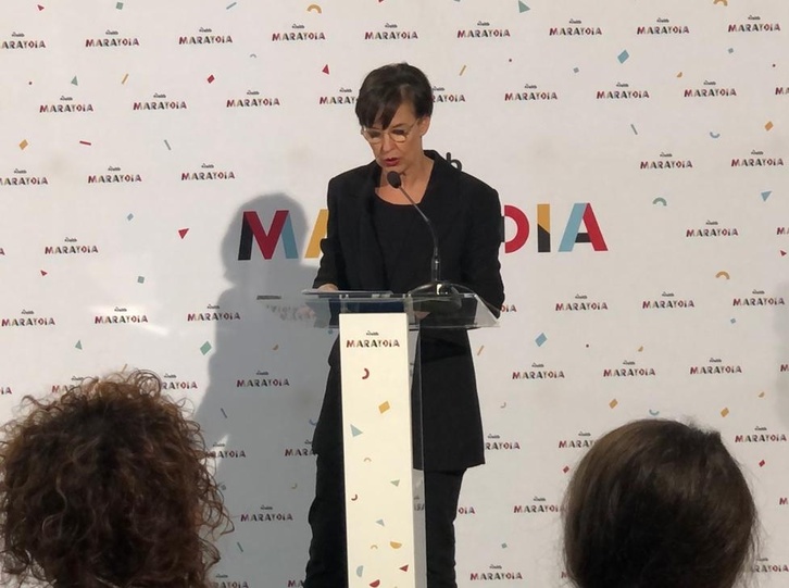 Isabel Octavio en la presentación de ETB Maratoia de 2023.