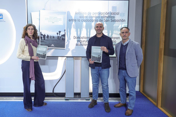 Donostiako biztanleek klima-aldaketari buruz duten pertzepzioa aztertzen duen ikerlanaren aurkezpena.