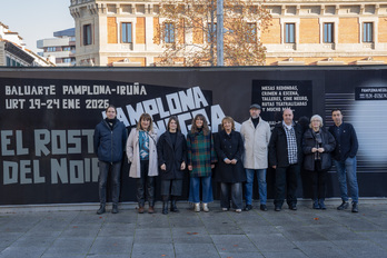 Autores y organizadores –la segund apor la izquierda es la directora, Susana Lezáun, han presentado la nueva edición del festival.