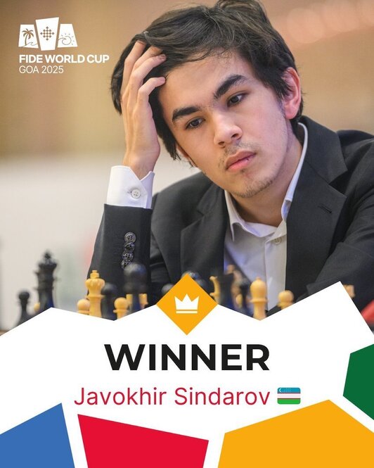 Javokhir Sindarov, vencedor de la Copa del Mundo.
