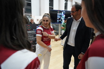 Amaia Alday, en la presentación de la selección vasca.