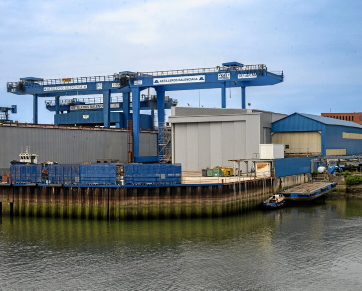 Planta de Astilleros Balenciaga, en Zumaia.