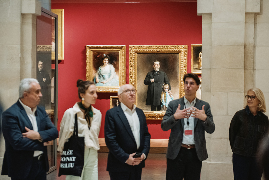 Léon Bonnat a peint Louis Pasteur avec sa petite-fille.