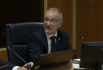 Bengoetxea errektorea, joan den astean Gasteizko Legebiltzarrean unibertsitatearen diagnosia aurkeztu zuenean.