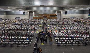 Imagen de los exámenes de la OPE, celebrados en el BEC de Barakaldo.