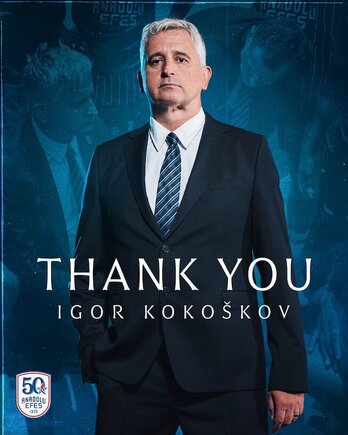 Igor Kokoskov solo ha durado cincio meses en el banquillo de Anadolu Efes.