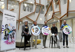 Irati Iciar, Aitor Aldasoro, Jon Kobeaga, Javier Arakama eta David Aire, balorazioaren azalpenean.