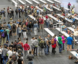 Imagen de archivo de un examen de la OPE, celebrados en el BEC de Barakaldo.