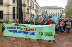 Imagen de la movilización de ayer de ELA.