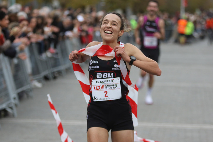 Kaoutar Boulaid fue la ganadora de la prueba «Desde Santurce a Bilbao» del año pasado en la categoría senior femenina.