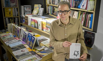 Harkaitz Cano, atzo, Donostiako Kaxildan.