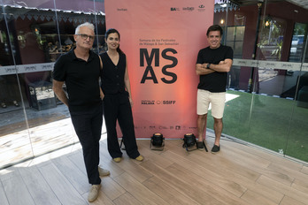  Asier Altuna, Loreto Mauleón, Koldo Zuazua MASS zikloaren aurkezpenean