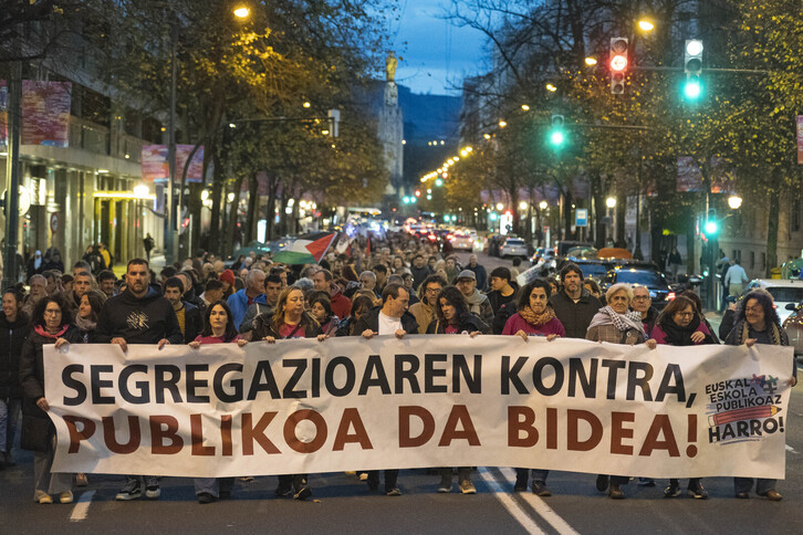 Imagen de la salida de la cabeza de la manifestación.