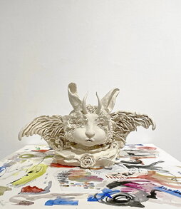 Una de las piezas que conforman la muestra «El despertar del retorno oculto», que se puede visitar en Aranburu Jauregia de Tolosa hasta mediados de este mes.